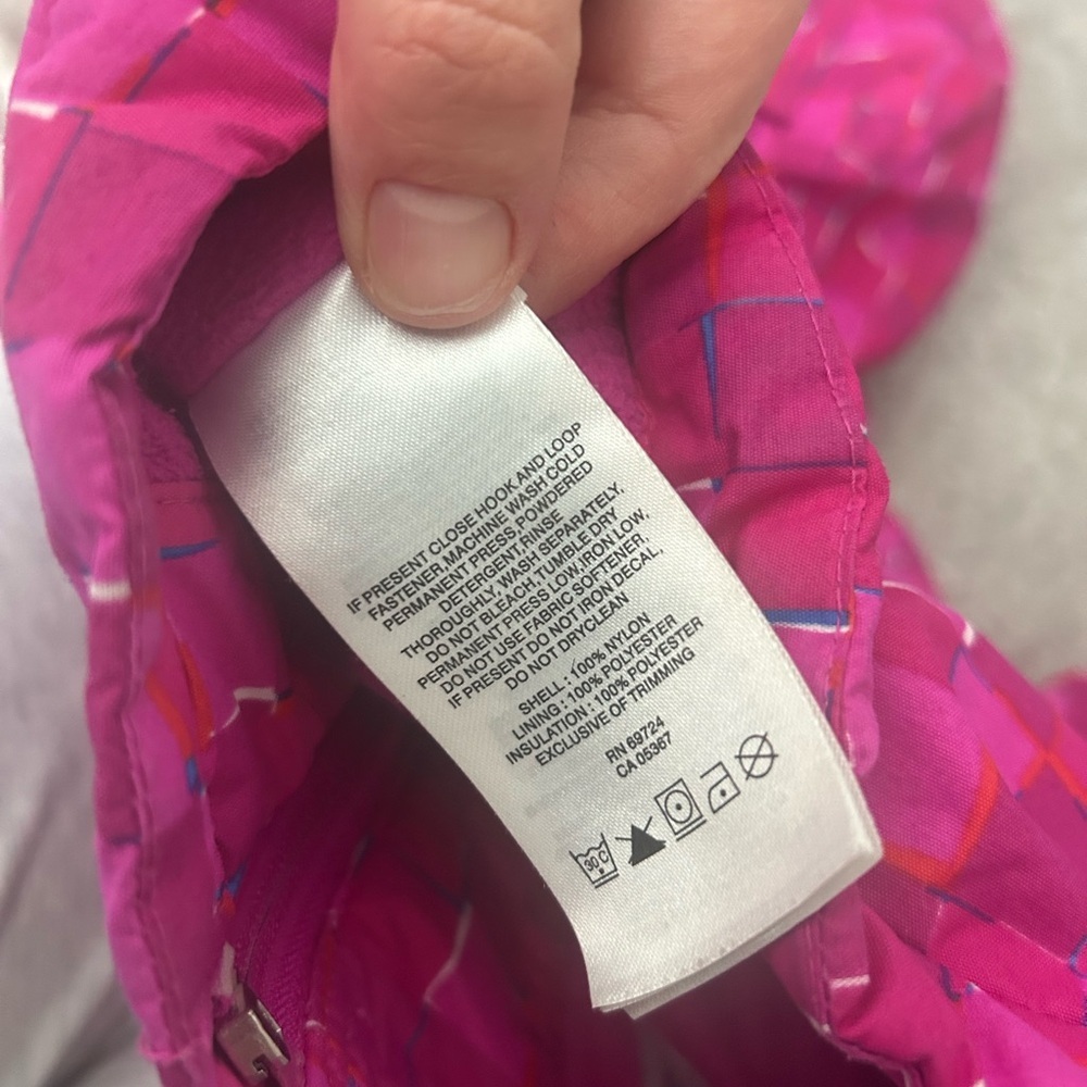Columbia Kids Checkered Pink Puffer Jacket - Picture 8 of 8